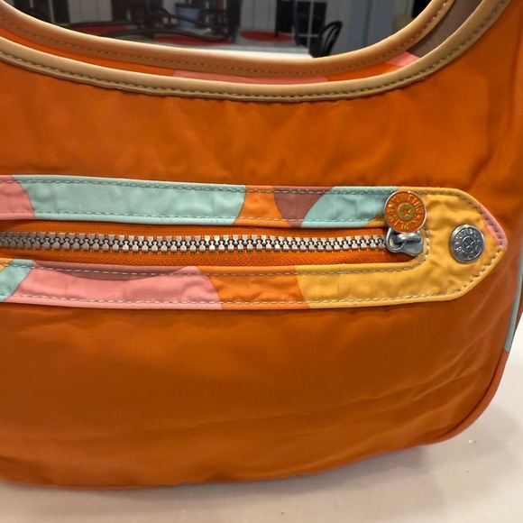 Kipling Nylon Hobo Women’s Orange Shoulder Bag With Monkey Adjustable Strap - Picture 3 of 16